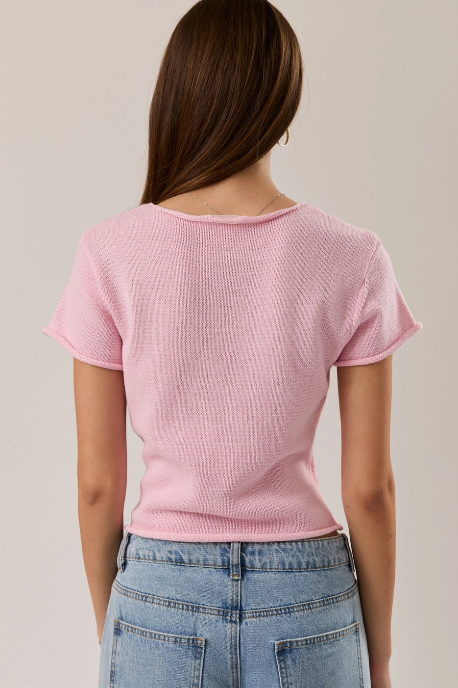 TISH KNIT TOP - PINK