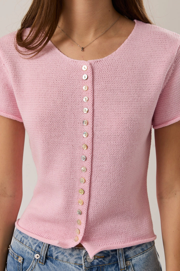 TISH KNIT TOP - PINK