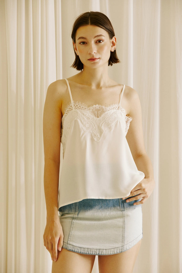 TRINA LACE CAMI - CREAM