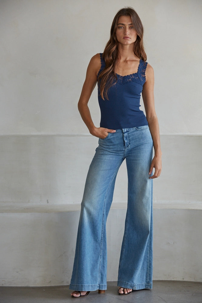 LACE TRIM TANK