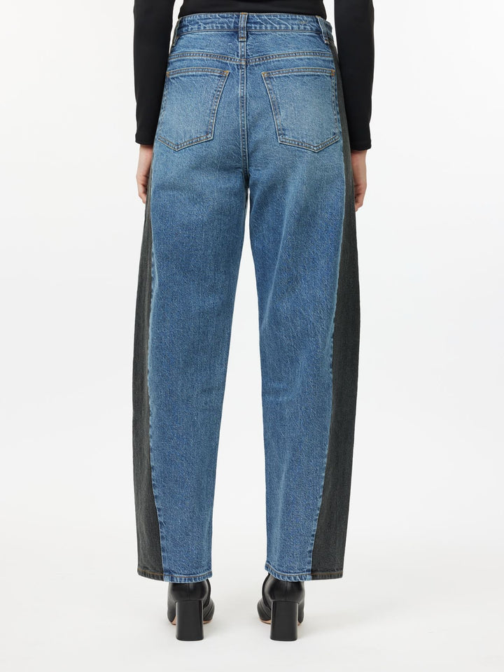 TWO TONE BARREL JEAN