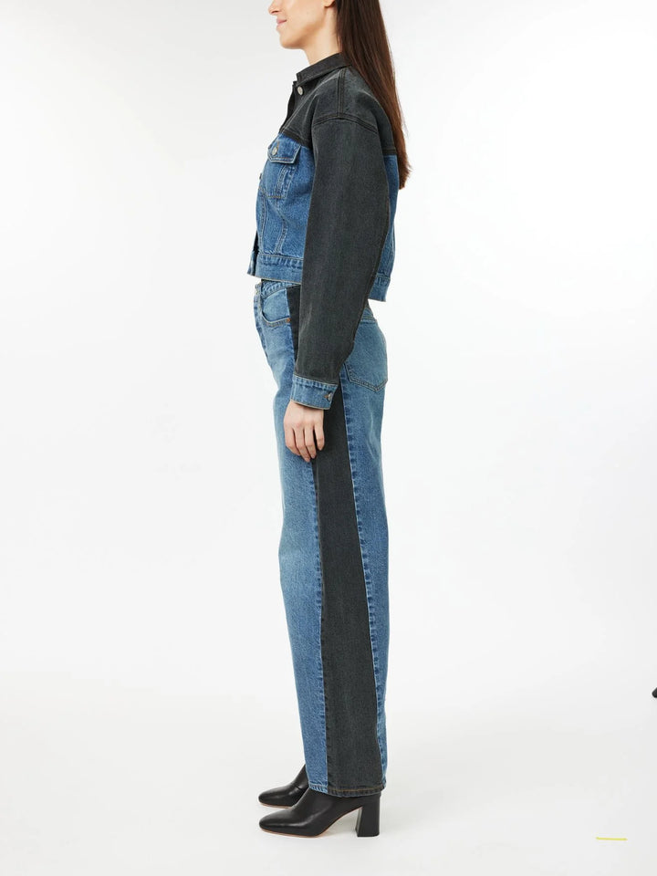 TWO TONE BARREL JEAN