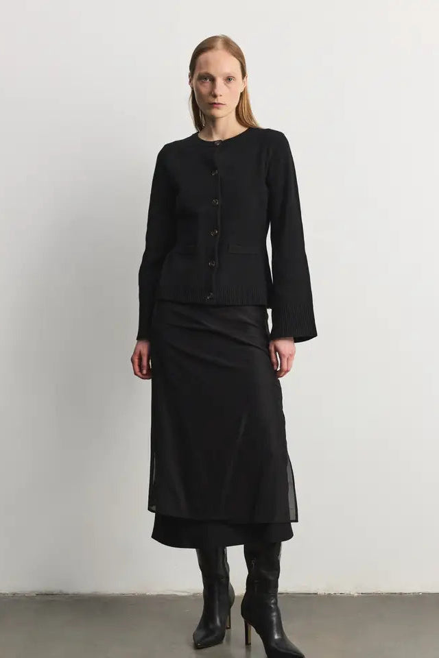 TYLER CARDIGAN - BLACK