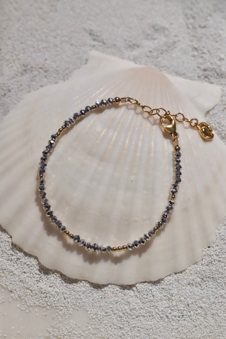 PETITE SHINY METALLIC CRYSTAL BRACELET