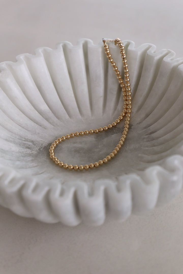GOLD FILLED 5MM BEADED NECKLACE
