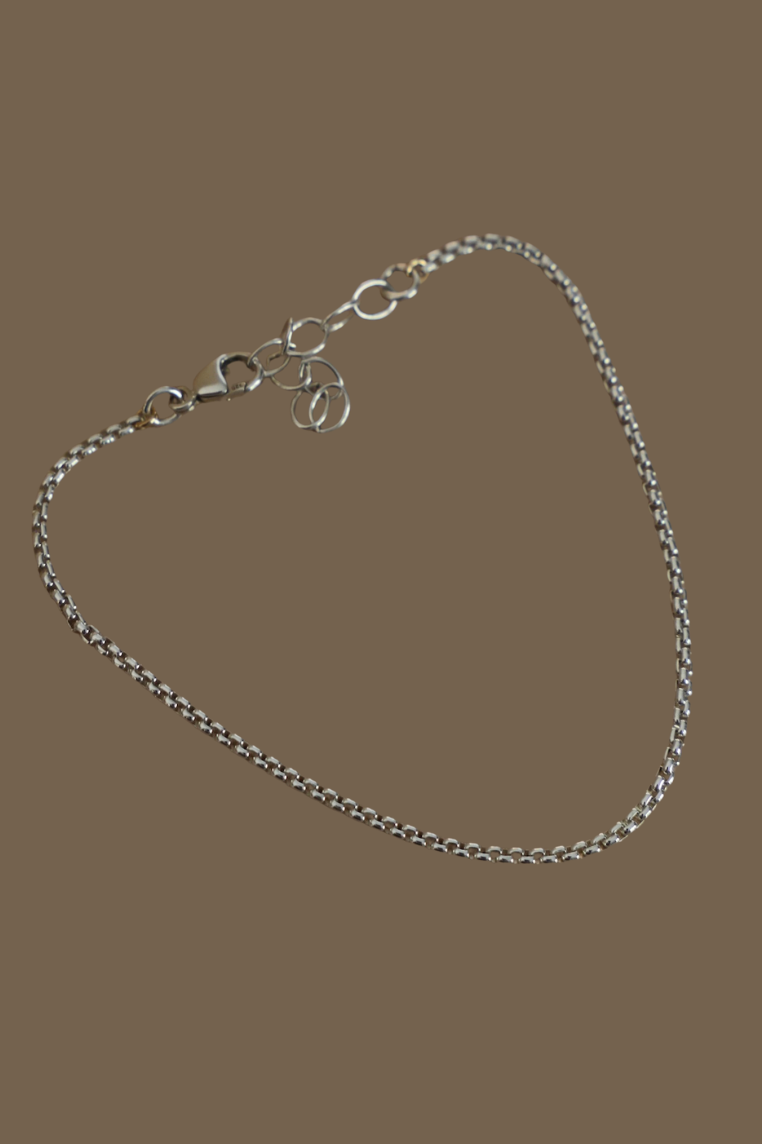 PETITE STERLING BOX CHAIN BRACELET
