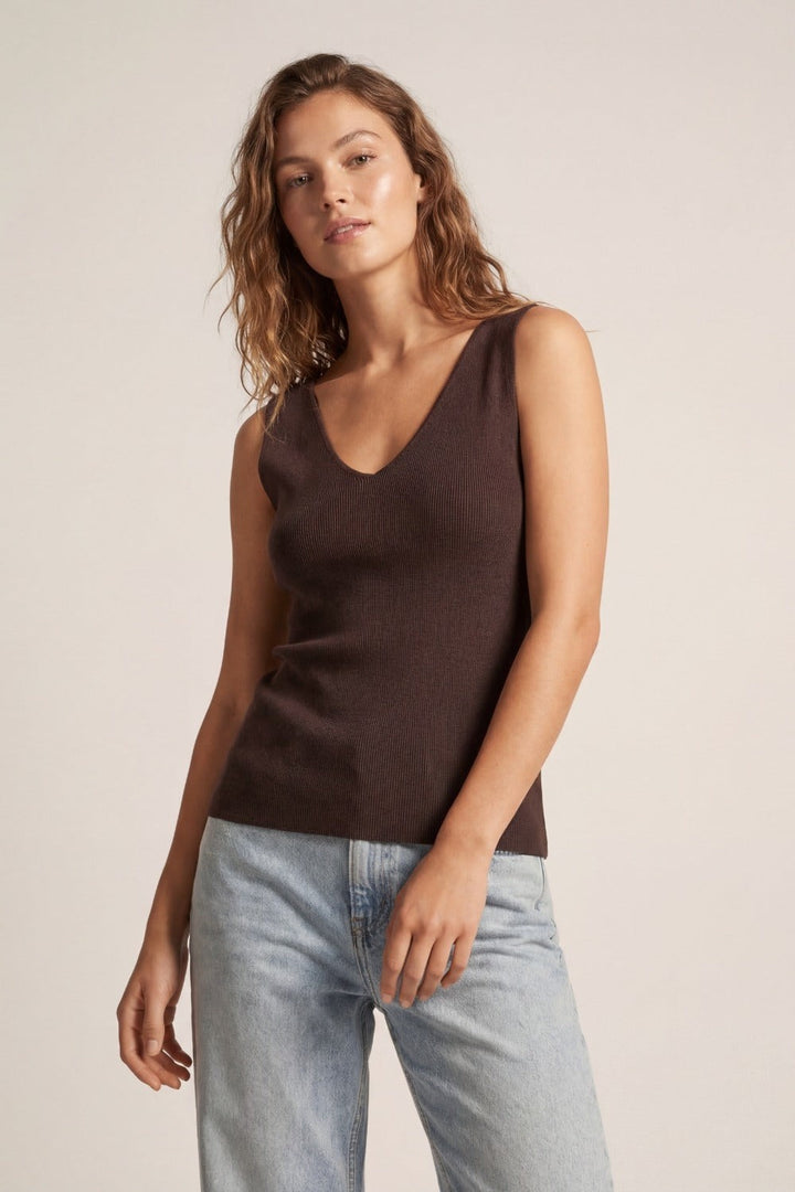 KNIT V-NECK TANK
