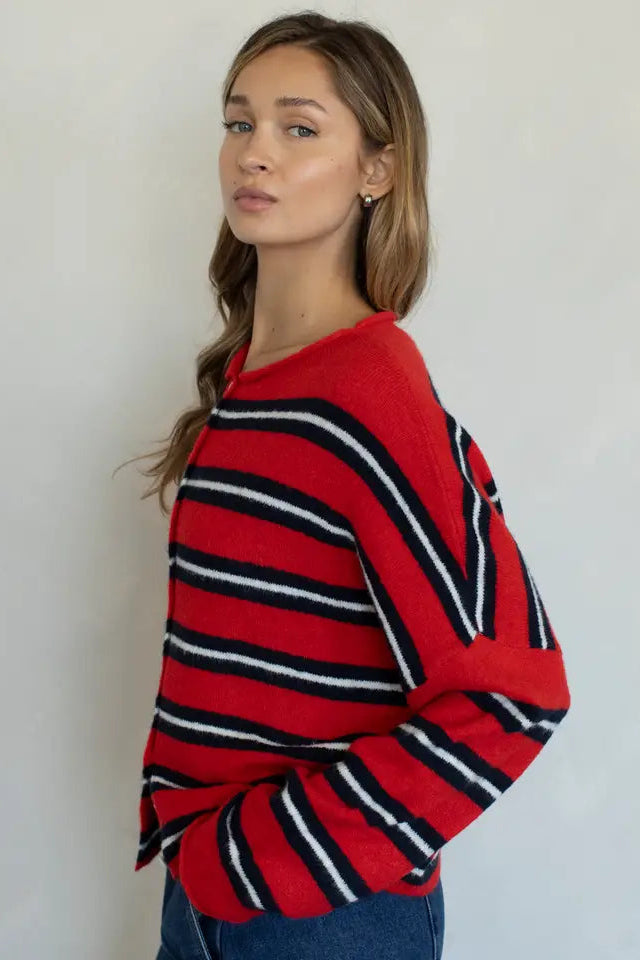 TOMATO VARSITY PIPER CARDIGAN