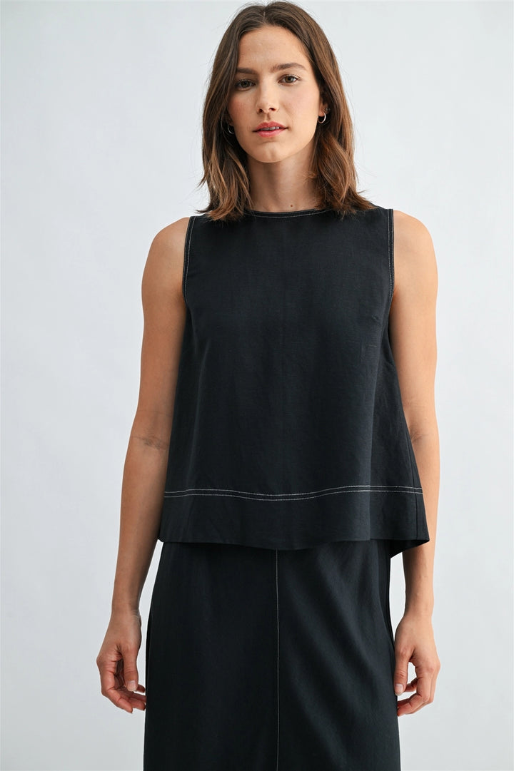 VEDA TOP - CHARCOAL