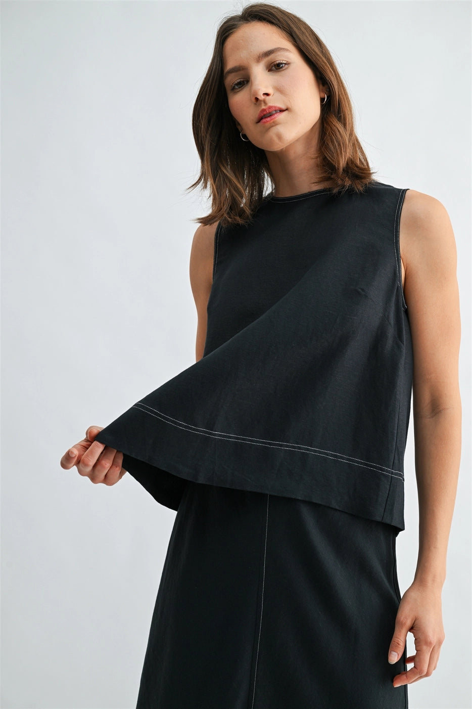 VEDA TOP - CHARCOAL