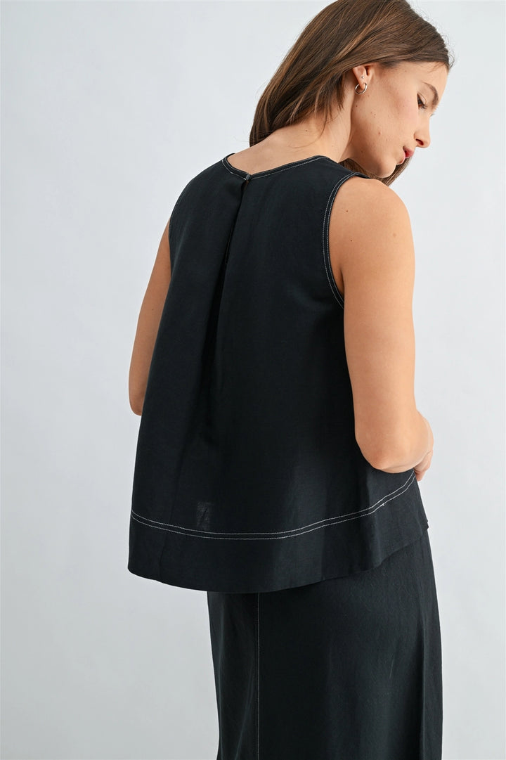 VEDA TOP - CHARCOAL