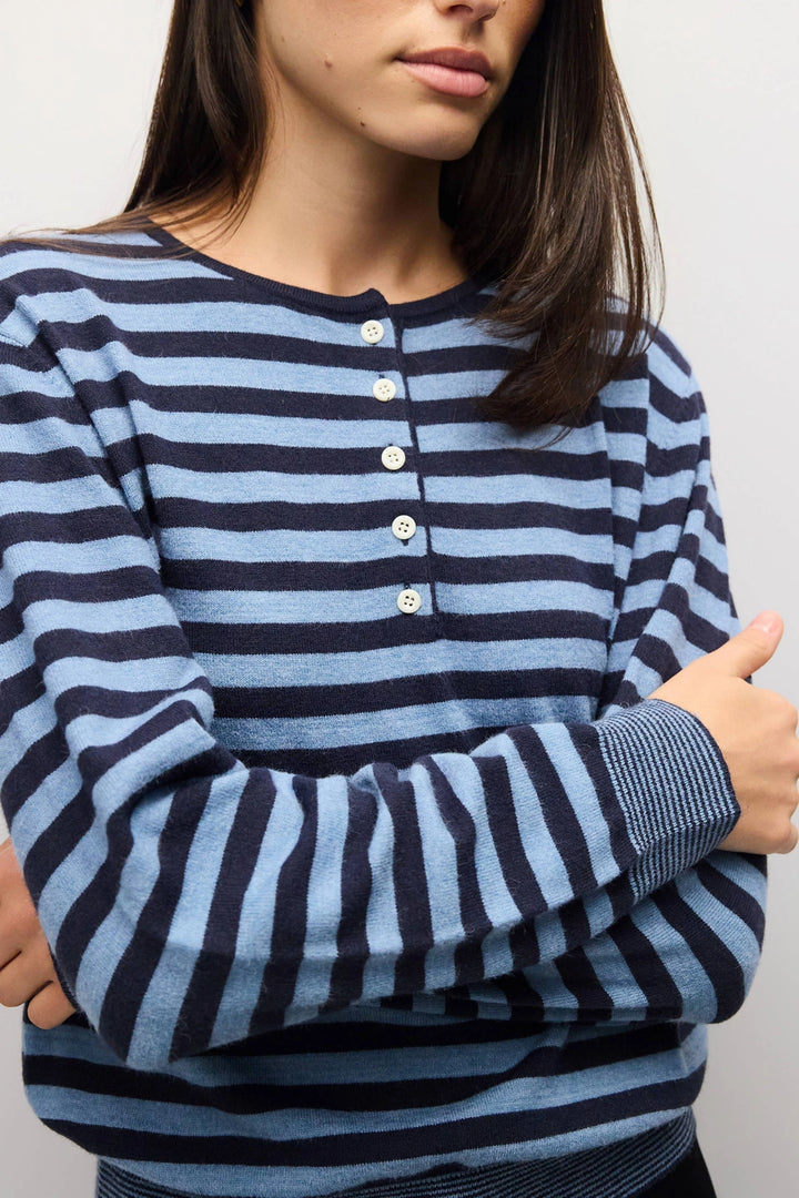 VIRGINIA SWEATER - NAVY + BLUE