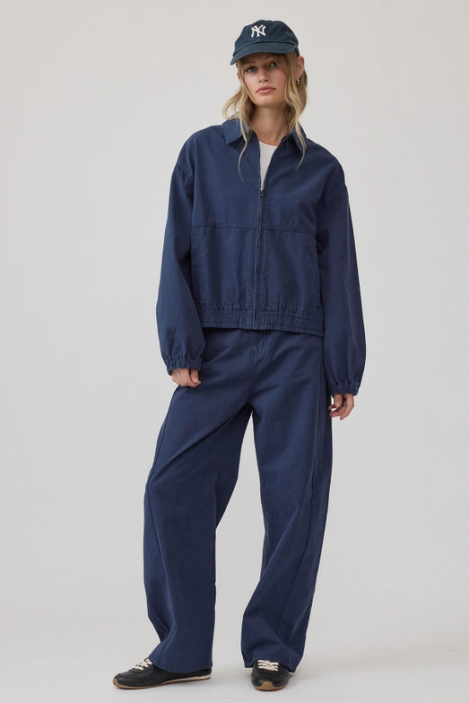 COLOR DYED ZIP-UP JACKET
