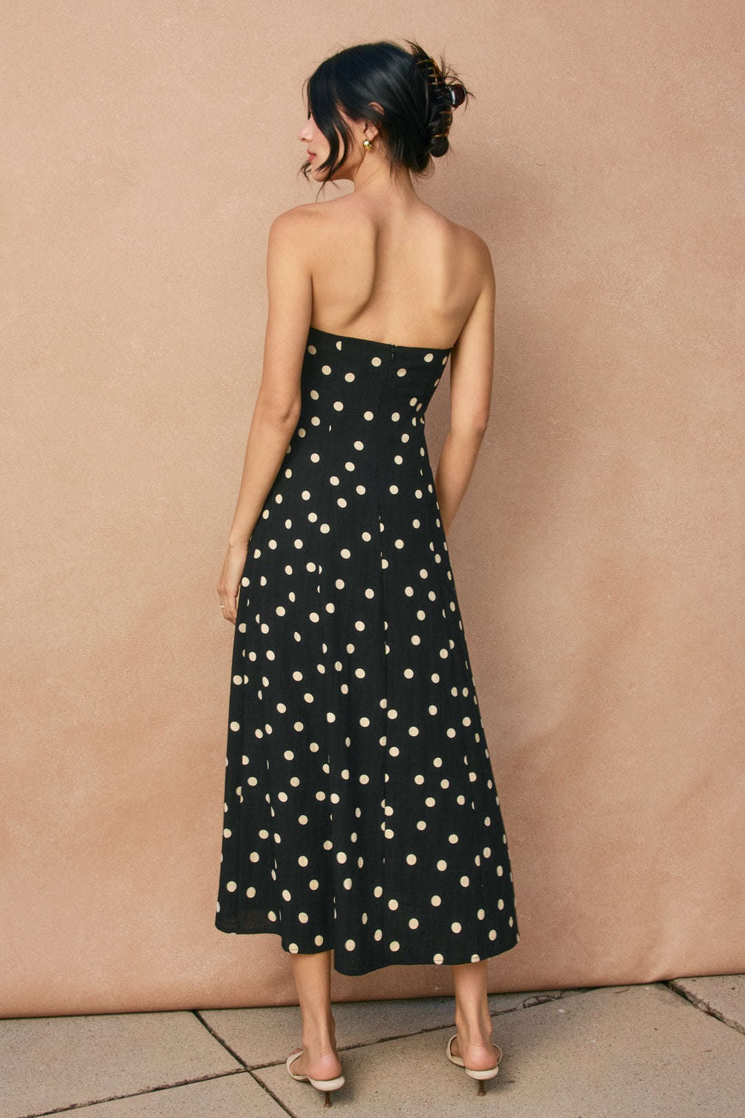 POLKA DOT SWEETHEART MIDI DRESS Dots / L POLKA DOT SWEETHEART MIDI DRESS Dots / L