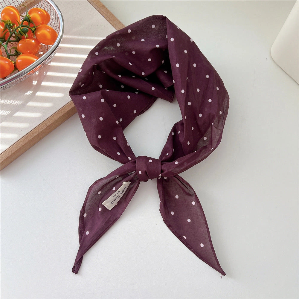 POLKA DOT NECKSCARF - WINE