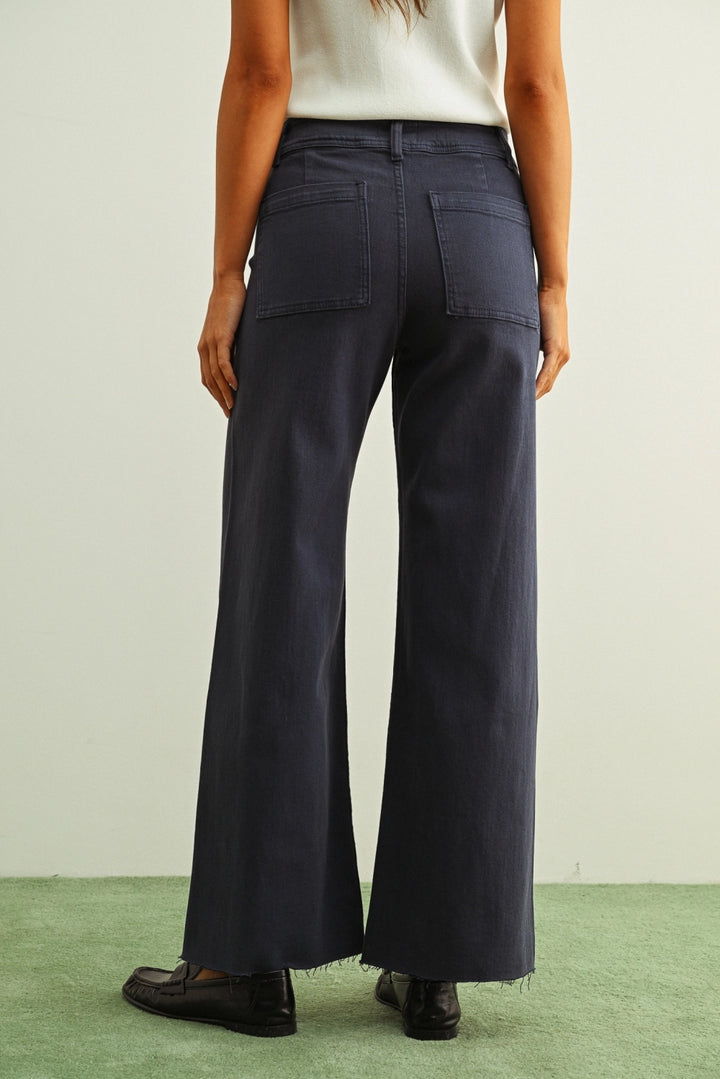 WIDE LEG PANT - NAVY