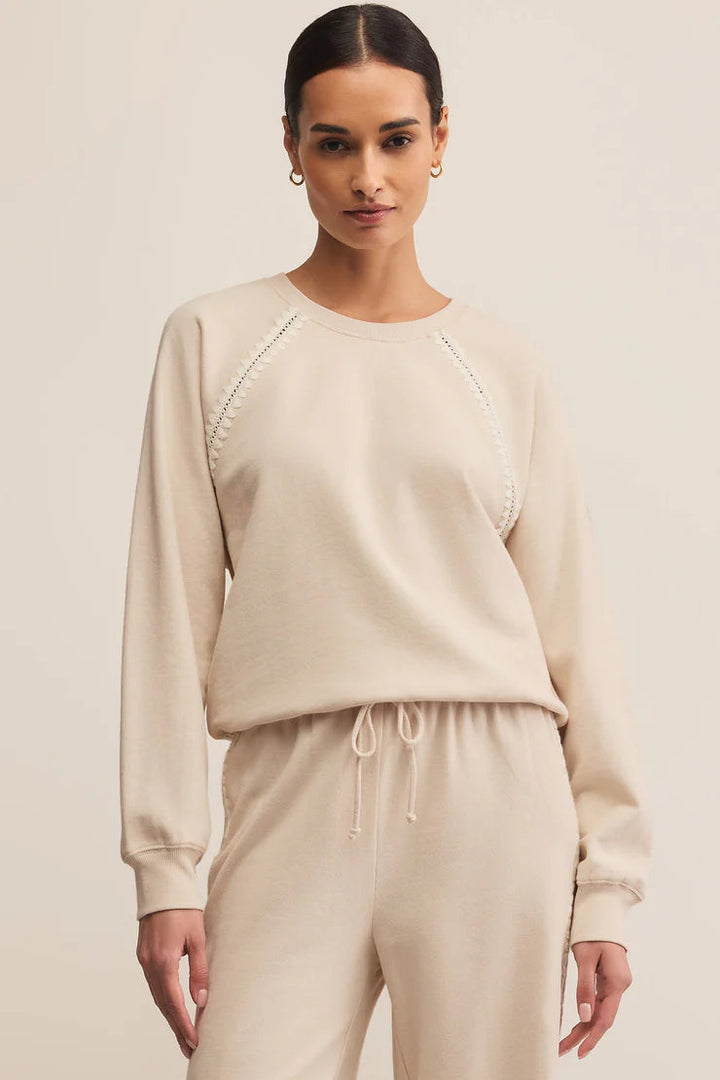 ALL AROUND FRENCH TERRY SWEATSHIRT CRYSTAL