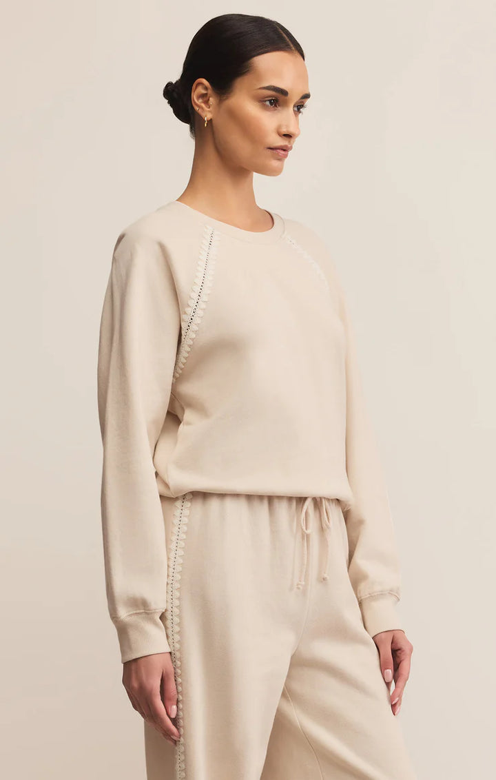 ALL AROUND FRENCH TERRY SWEATSHIRT CRYSTAL