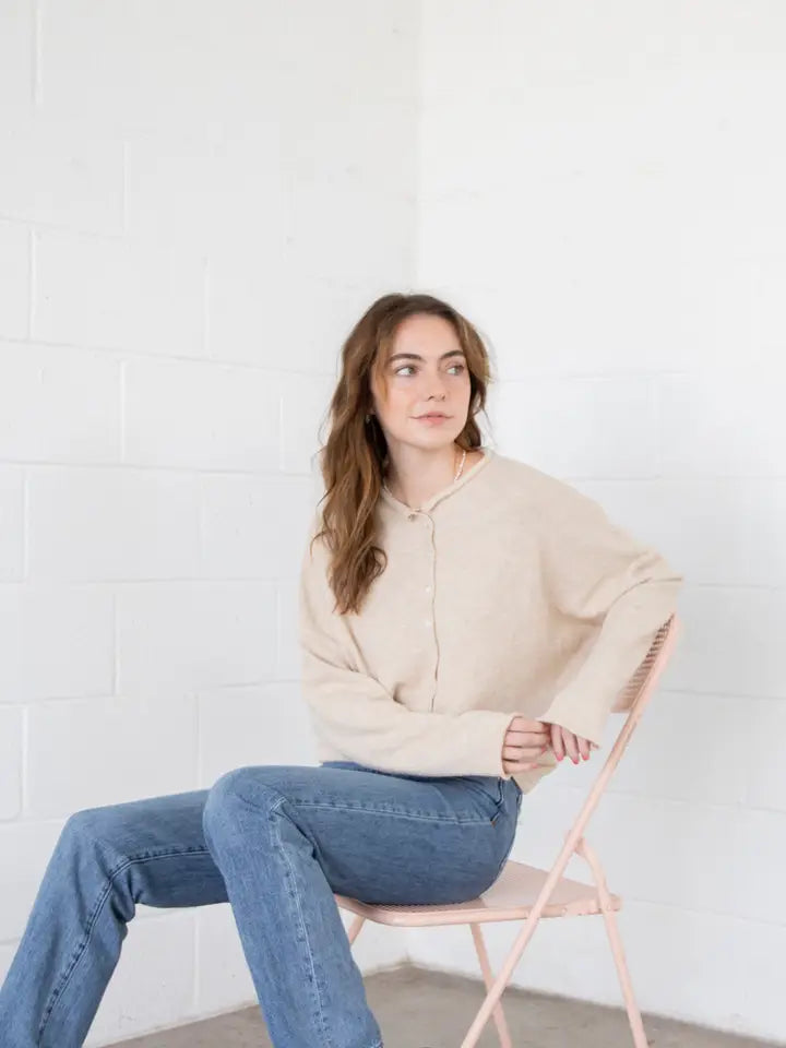 NATURAL PIPER CARDIGAN