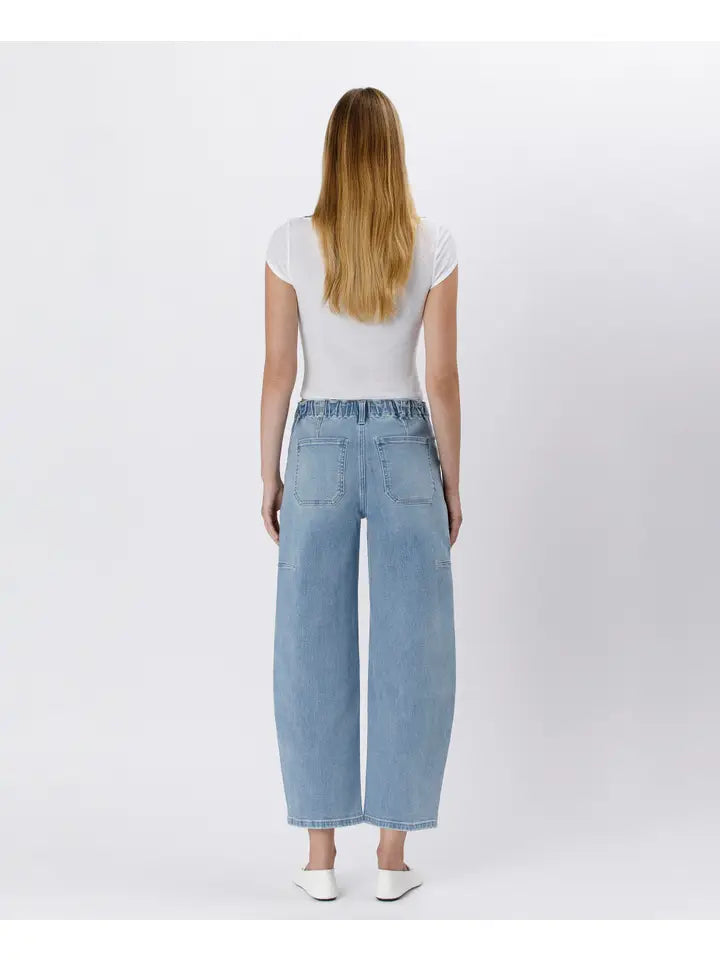 SUPER HIGH RISE BARREL JEANS