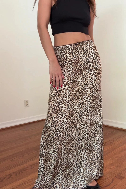 LEOPARD MAXI SKIRT