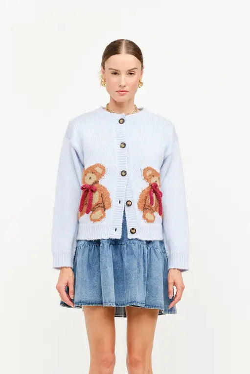TEDDY CARDIGAN BLUE