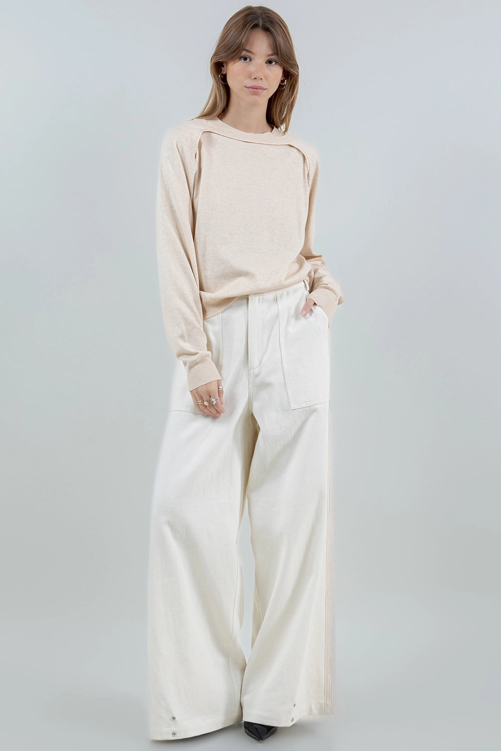 Bolero Knitted Sweater - Cream