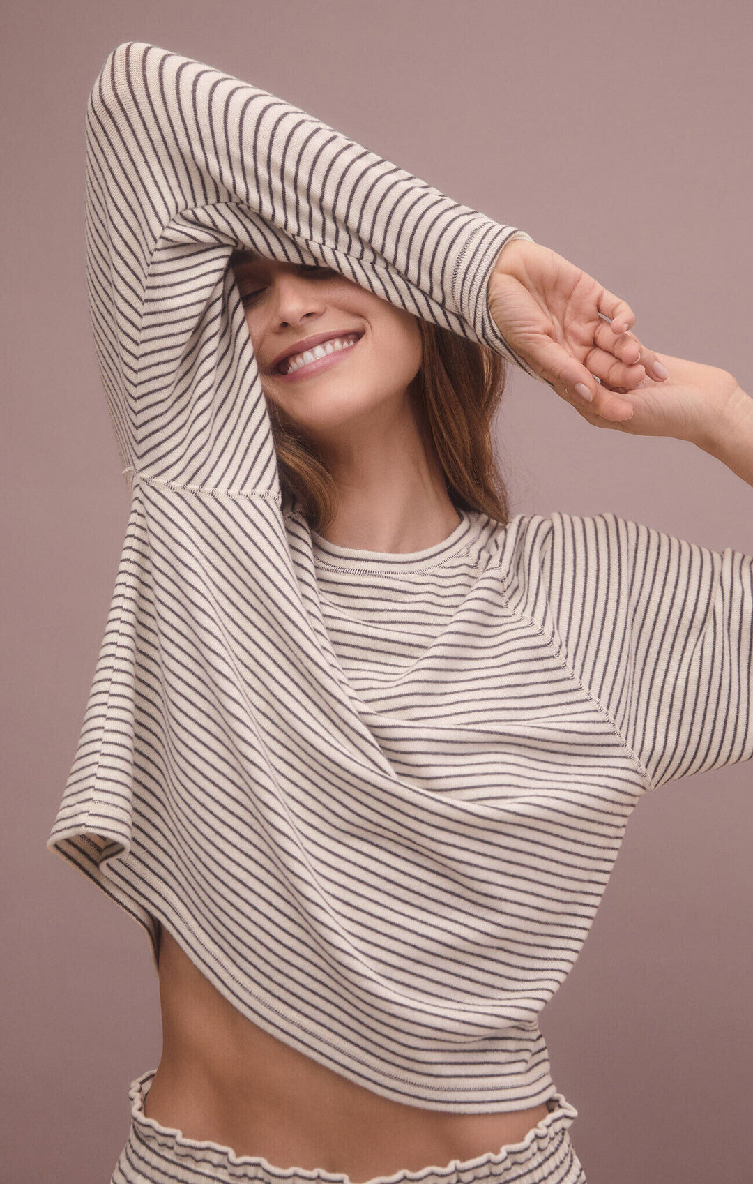 STAYING IN STRIPE LONG SLEEVE TOP