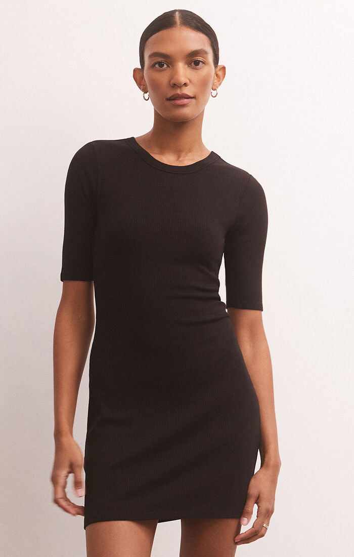 CAROLINA ELBOW SLEEVE MINI DRESS