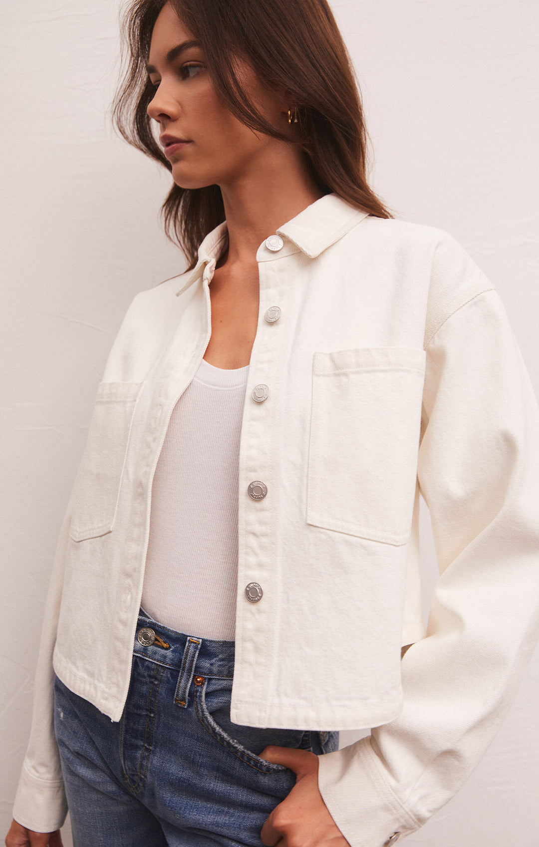 ALL DAY CROPPED DENIM JACKET