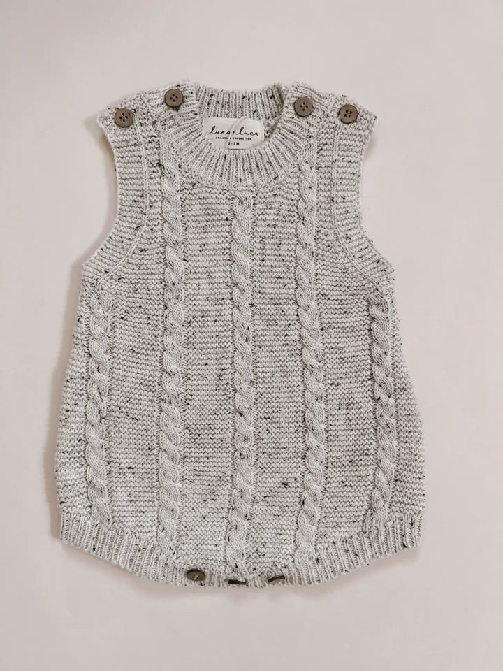 CABLE KNIT SUMMER ROMPER