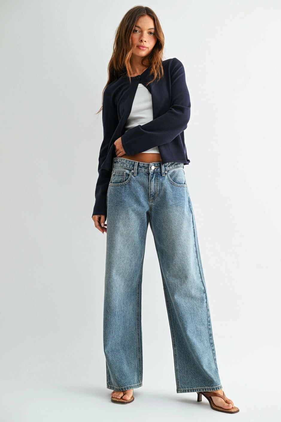 NON STRETCH BAGGY WIDE LEG