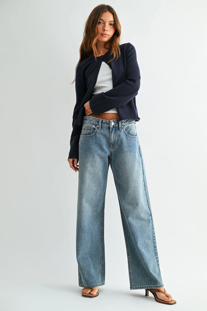 NON STRETCH BAGGY WIDE LEG