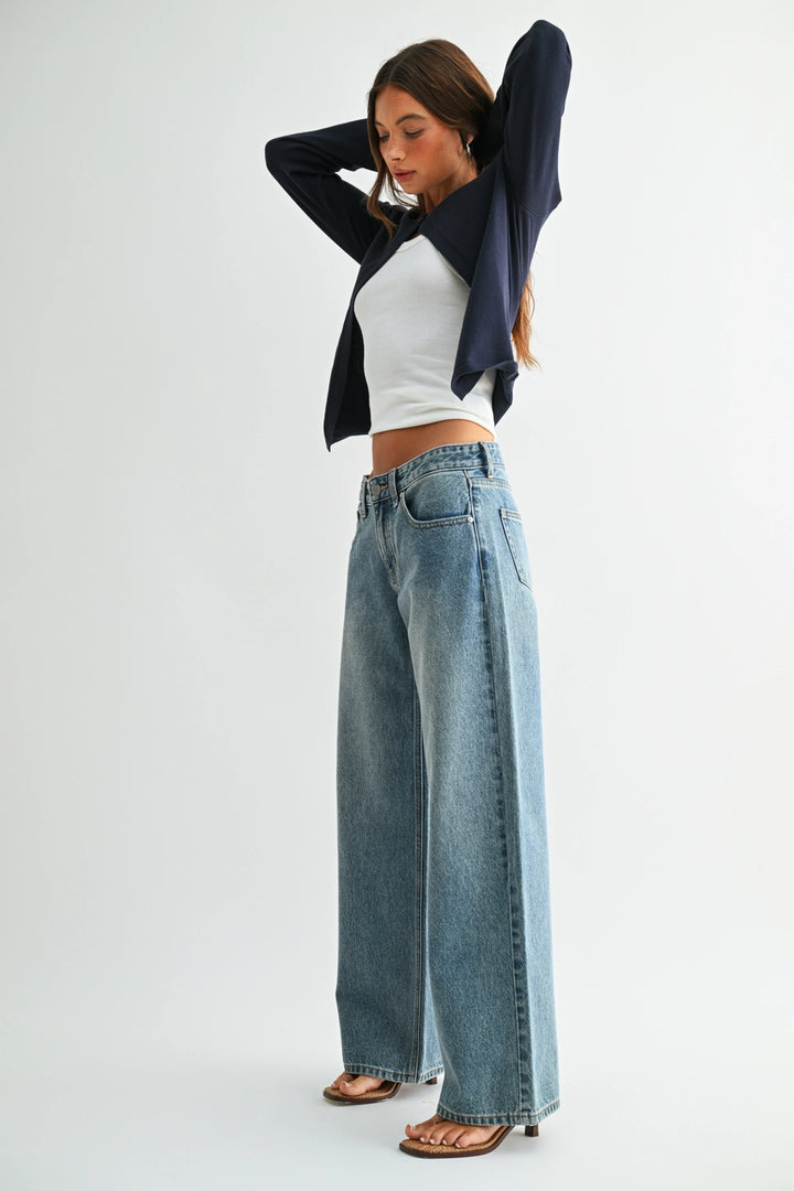 NON STRETCH BAGGY WIDE LEG
