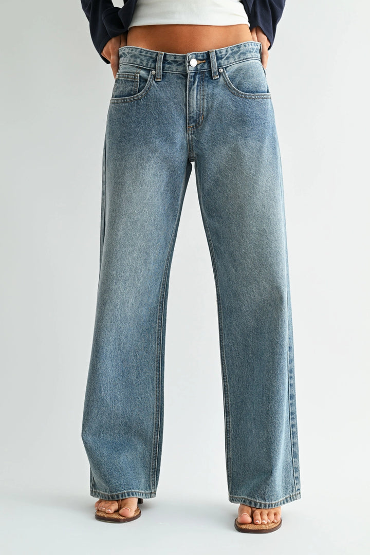 NON STRETCH BAGGY WIDE LEG