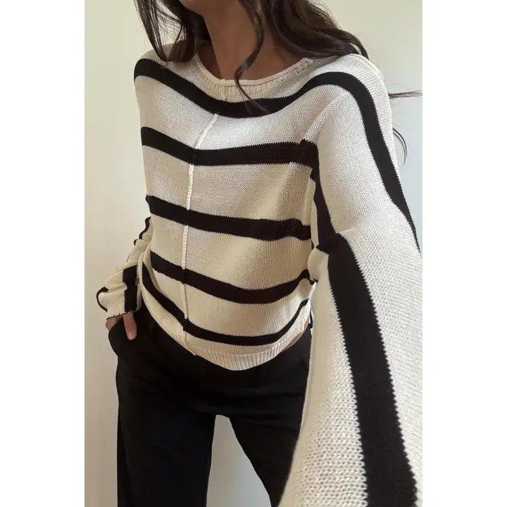 STRIPED KNIT SWEATER