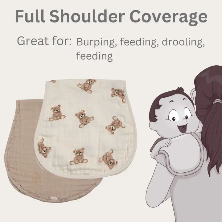 TEDDY MUSLIN BURP CLOTH