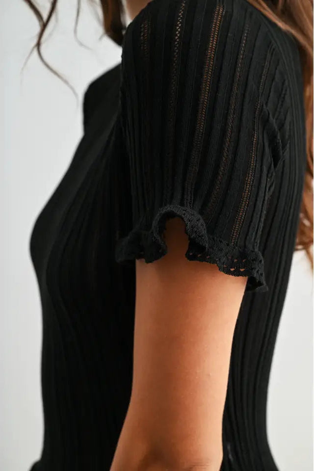 CAMBRIE RIBBED KNIT TOP