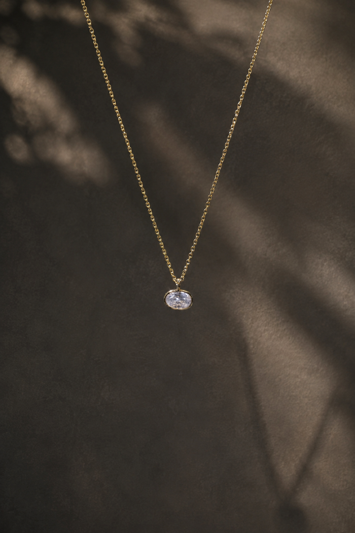 SHAY MICRO BEZEL NECKLACE- GOLD