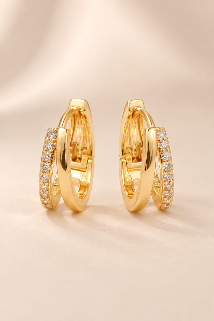 ARDEN SPLIT HOOPS- GOLD