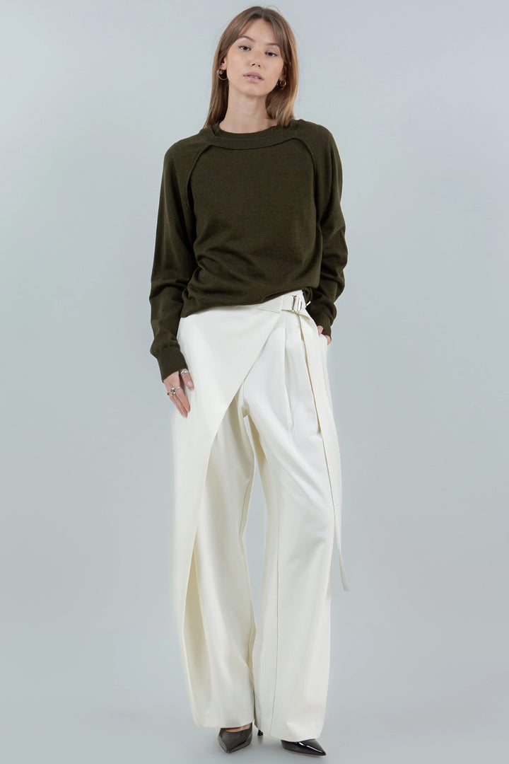 Bolero Knitted Sweater - Olive