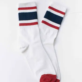 MEN'S RETRO ATHLETIC STRIPE CREW SOCKS