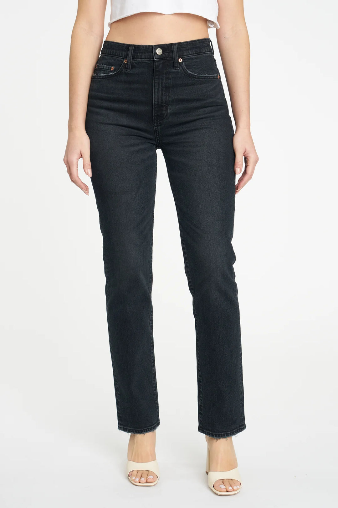 SMARTY PANTS HIGH RISE SLIM STRAIGHT JEAN