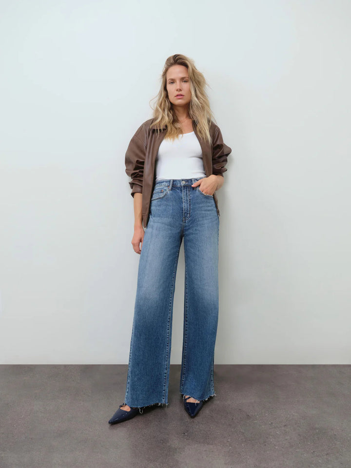 FAR OUT HIGH RISE WIDE LEG JEANS