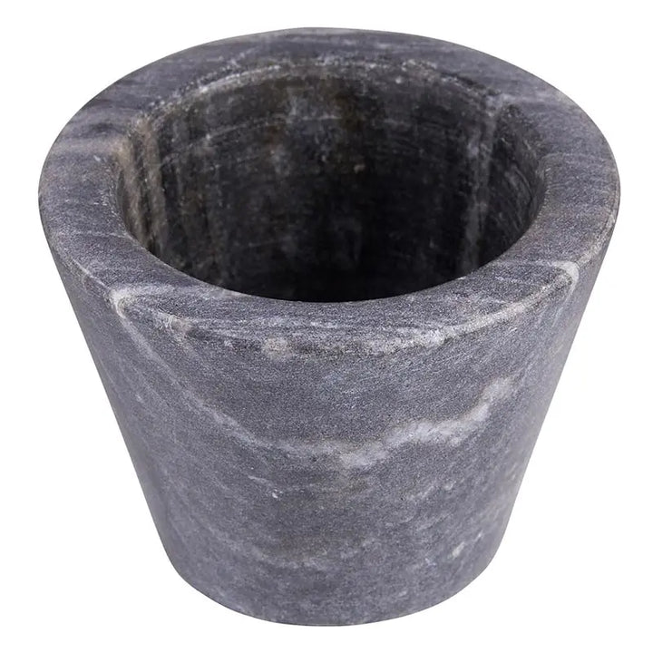 BLACK MARBLE PINCH POT