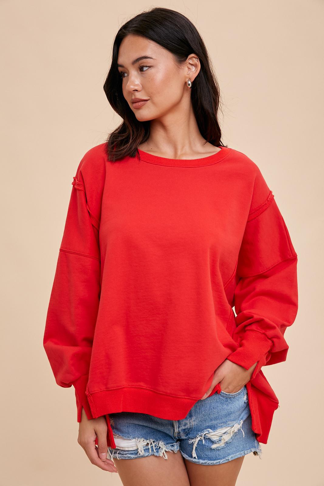 ANNABELLE PULLOVER SWEATER - CHILI