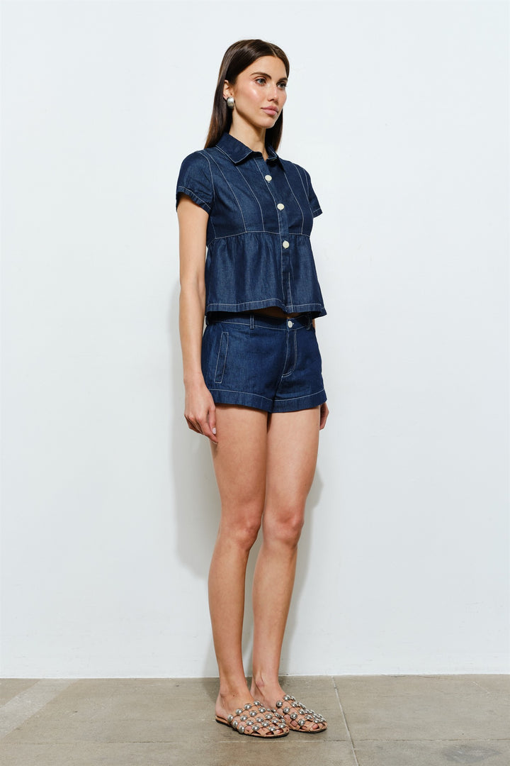 HARPER CHAMBRAY TOP