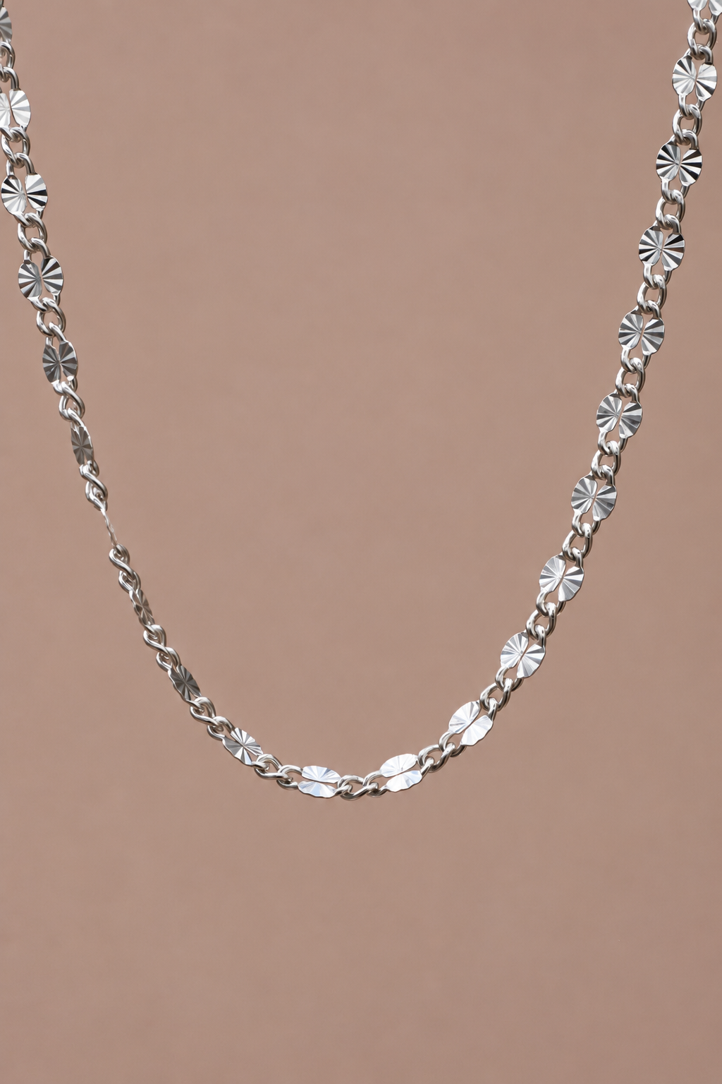 THE ATRIA STERLING SILVER STARBURST CHAIN
