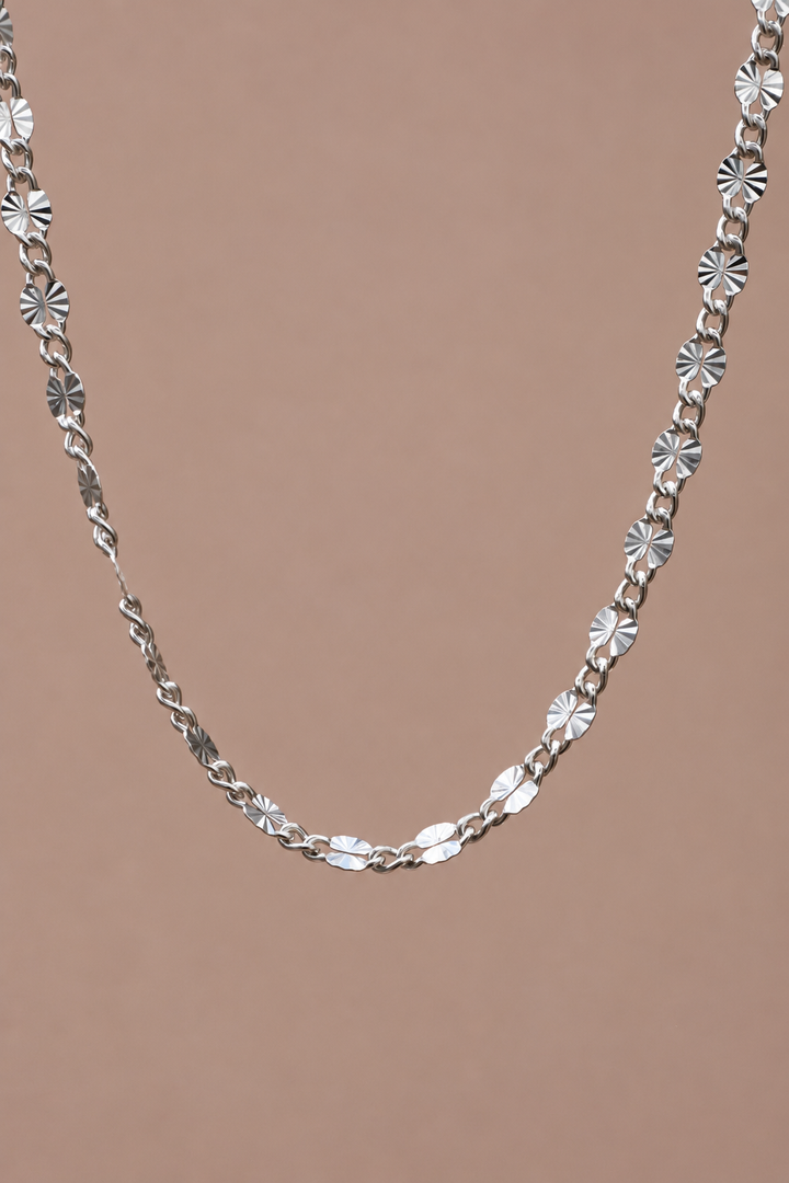 THE ATRIA STERLING SILVER STARBURST CHAIN