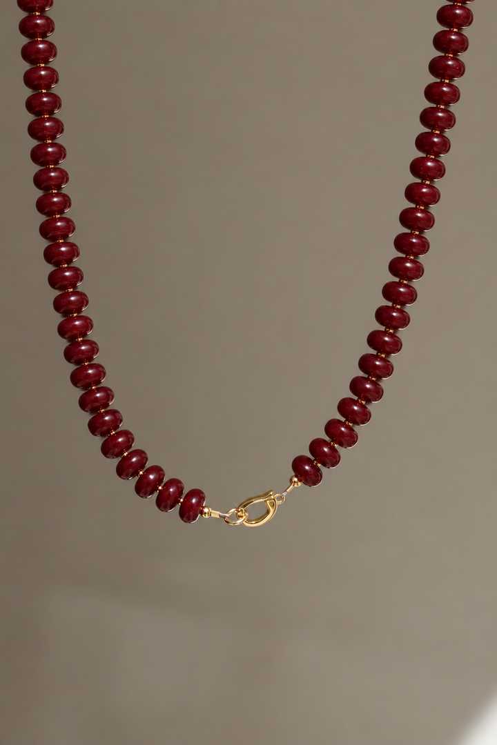 THE COLLECTOR NECKLACE- BURGUNDY